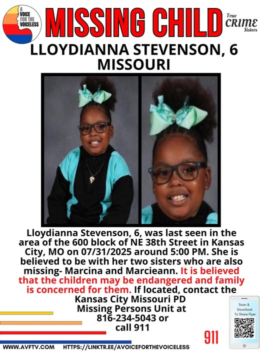 Endangered Missing Child Alert: Search for 6-Year-Old Laydiana Stevenson and Her Sisters