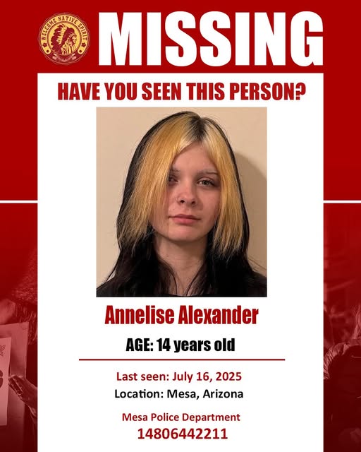 14-Year-Old Annelise Alexander Missing in Mesa, Arizona – Public Help Needed