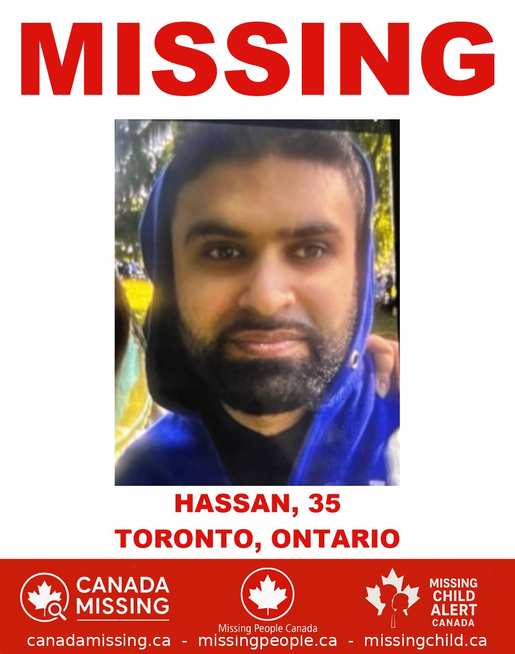 Toronto Police Seek Public Help to Find Missing Man Hassan