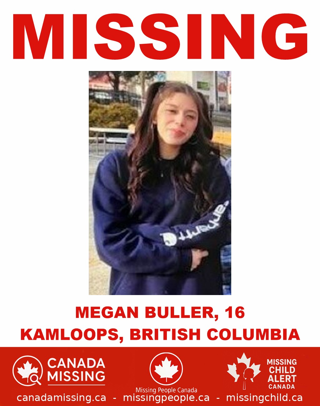 Kamloops RCMP Seek Public Help to Locate Missing Teen Megan Buller