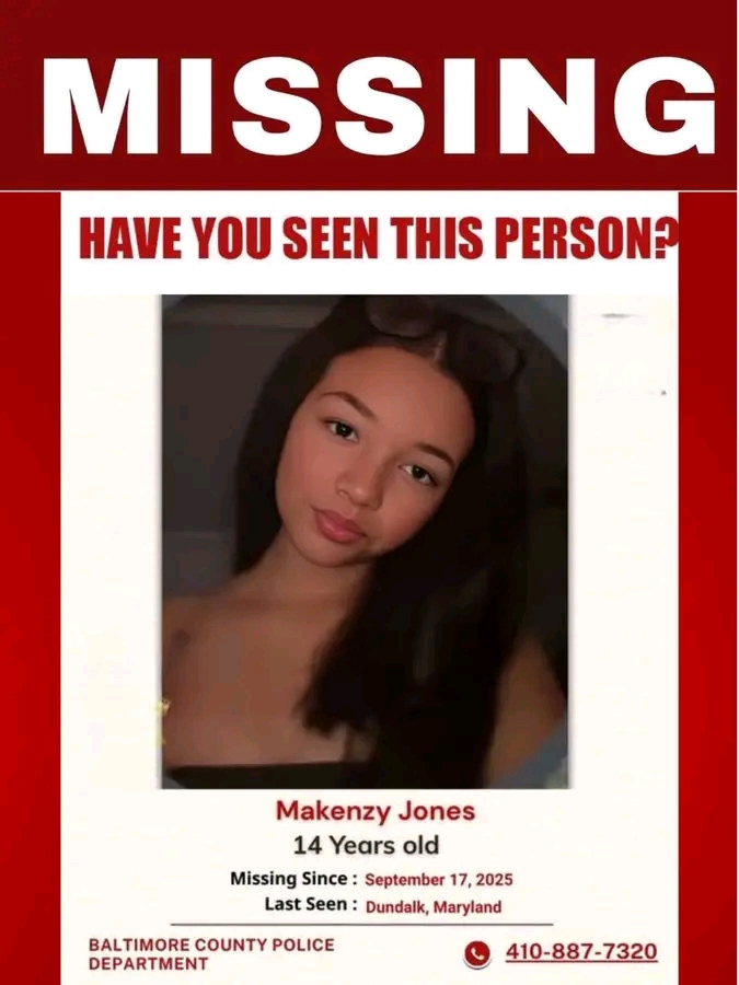 Baltimore County Police Searching for Critically Missing 14-Year-Old Makenzy Jones