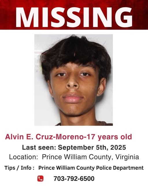 MISSING TEEN ALERT – PRINCE WILLIAM COUNTY, VIRGINIA