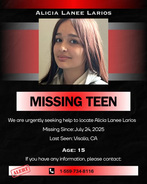Missing Teen — Alicia Lani Larios, Visalia, California