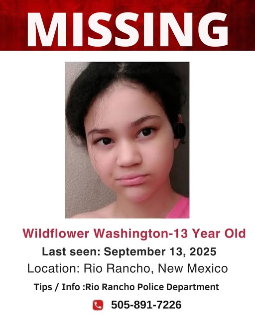 Urgent Search Underway for Missing 13-Year-Old Wildflower Washington in Rio Rancho, NM