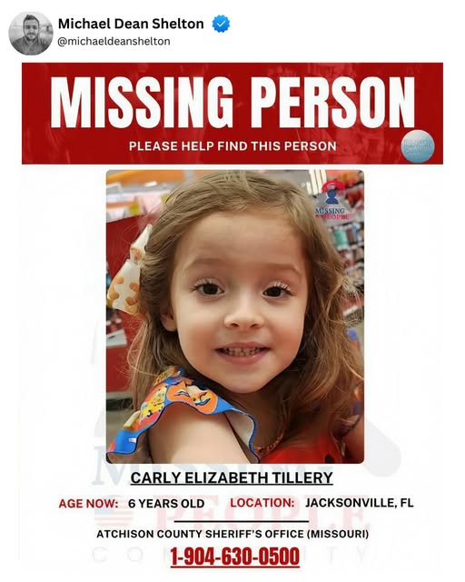 Heartbreaking Disappearance of 6-Year-Old Carly Elizabeth Tillery from Jacksonville, FL
