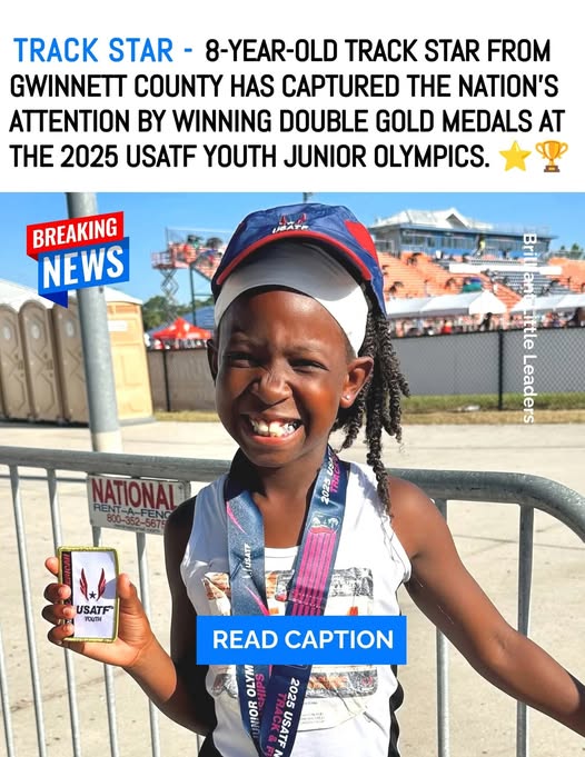 Hope Bradley, 8, Shines at 2025 USATF Youth Junior Olympics with Double Gold and Silver Medals