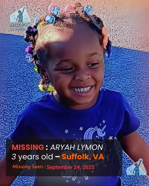 URGENT: Missing 3-Year-Old Aryah Lymon and Family in Suffolk, VA