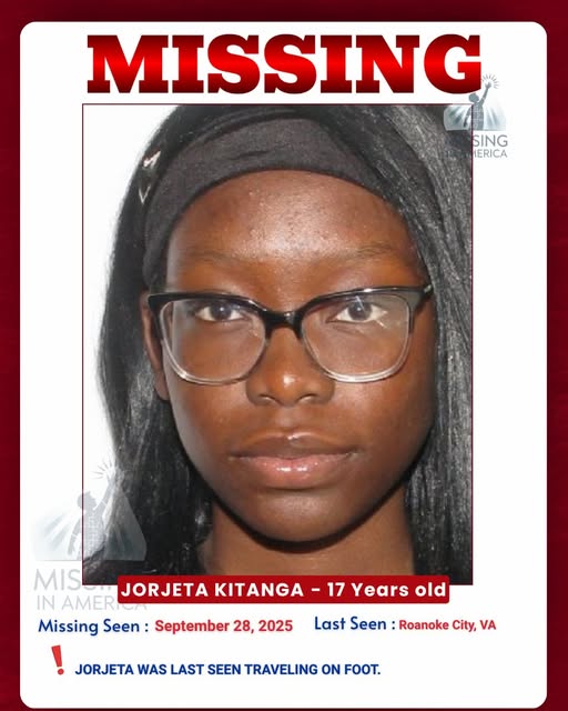 Urgent Search for 17-Year-Old Jorjeta Kitanga Missing from Roanoke City, Virginia