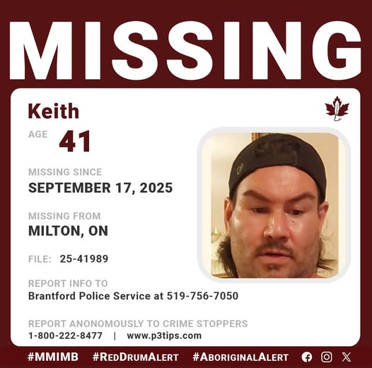 Brantford Police Seeking Public Help to Locate Missing 41-Year-Old Keith