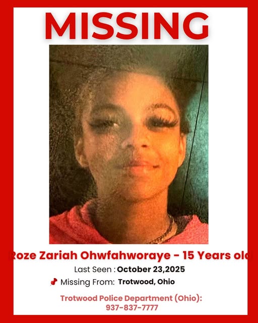 15-Year-Old Roze Zariah Ohwfahworaye Missing in Trotwood, Ohio – Urgent Search Underway