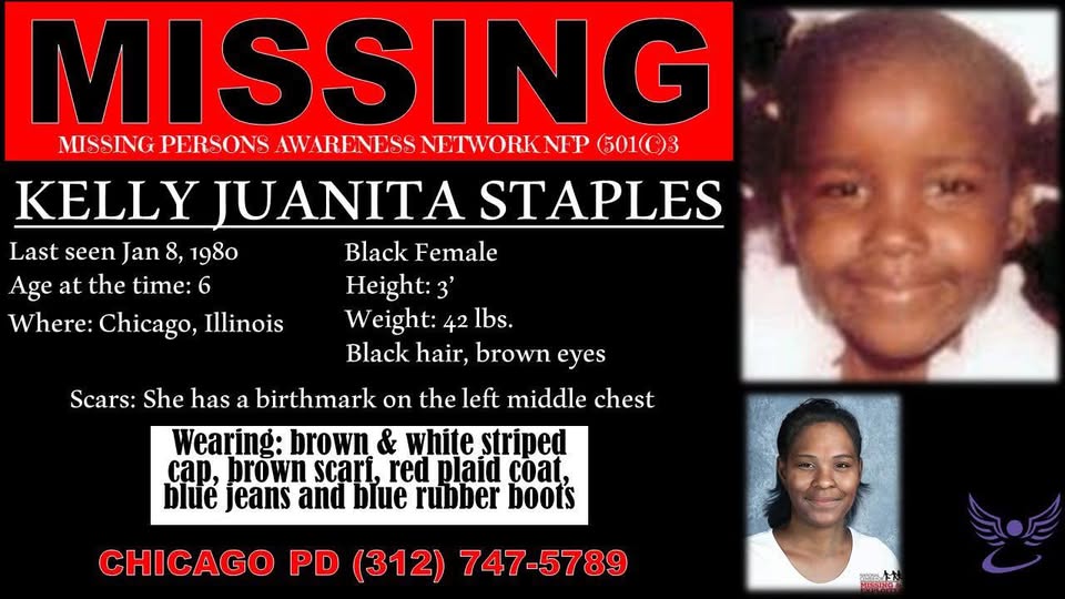 MISSING: 6-Year-Old Kelly Juanita Staples Disappears from Chicago in 1980