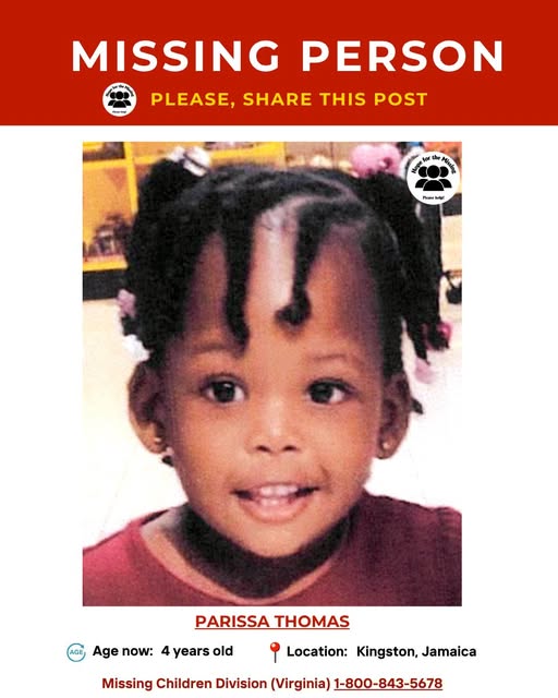 Help Bring Parissa Thomas Home: 4-Year-Old Missing from Kingston, Jamaica